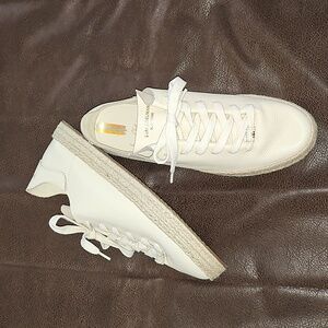 NWT Sam Edelman - Dress sneakers cream color genuine leather.  Size 9M.